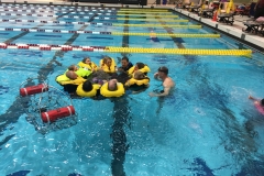 Instruction from rescue swimmer